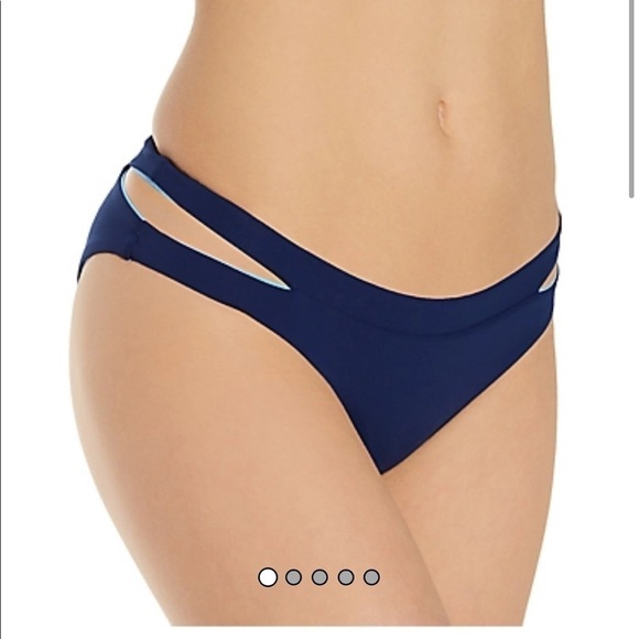BECCA by Rebecca Virtue Maya jetsetter reversible bikini Navy blue bottoms M - Picture 1 of 7